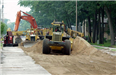 Wastewater 60 Inch Main - July 18 2001 - clearing the road