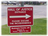 Hall of Justice - May 8 2001 - temporary entrance