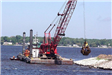 Heritage Landing - May 22 2001 - dredge crane working