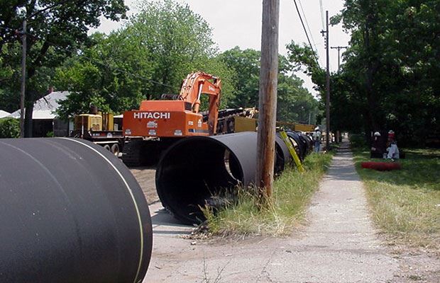Wastewater 60 Inch Main - June 2001 - new sewer pipes