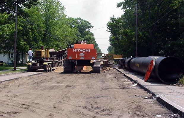 Wastewater 60 Inch Main - June 2001 - work site