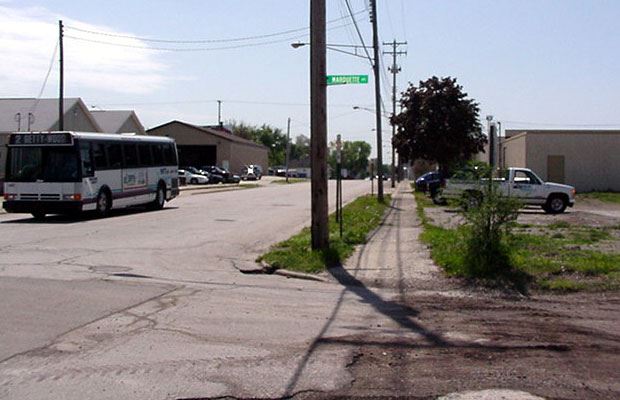 Wastewater 60 Inch Main - May 2001 - streets before new sewer intersection on right