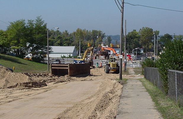 Wastewater 60 Inch Main - October 2001 - approaching Seaway Drive