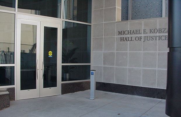 Hall of Justice - October 2001 - name of building