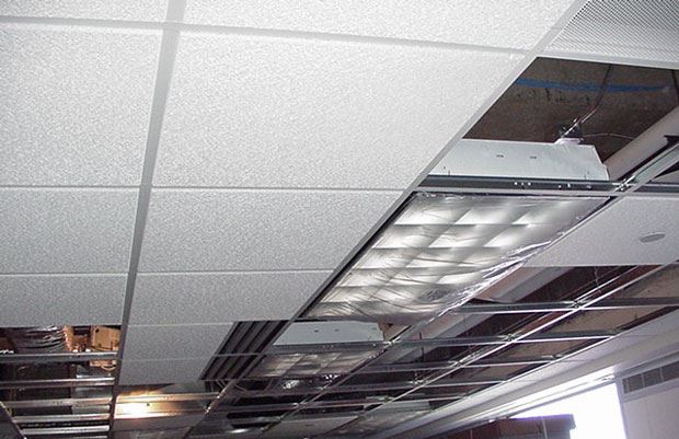 Hall of Justice - June 2002 - ceiling tiles and lighting