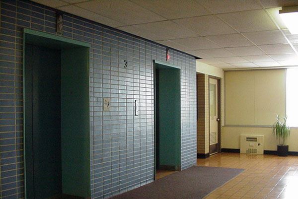 Hall of Justice - May 2001 - third floor elevators