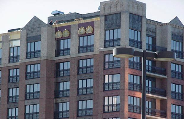 Shoreline Inn - February 22 2002 - working on roof
