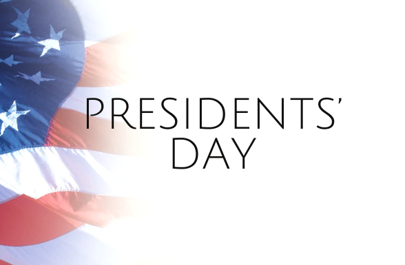 United States flag with Presidents' Day