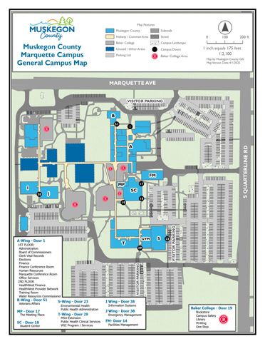 Muskegon County Marquette Campus Layout and Office Location Map